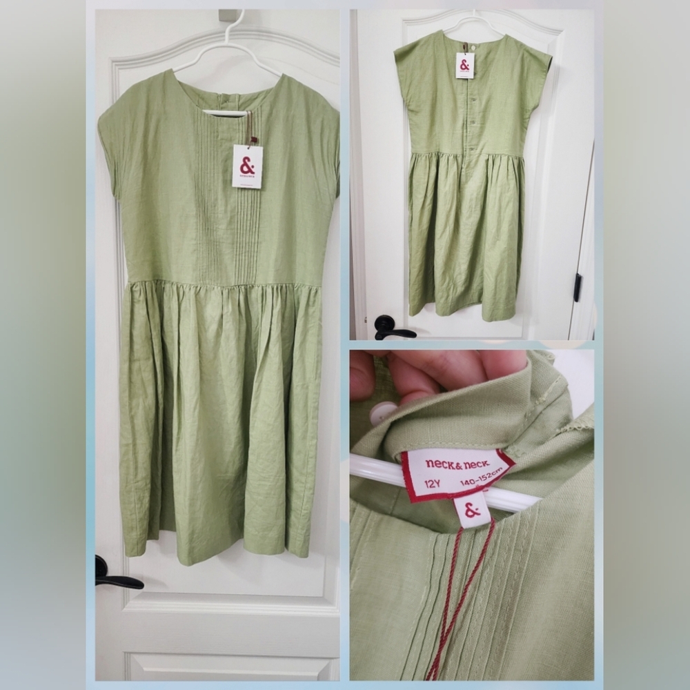 Stylish Olive Green Kids Dress